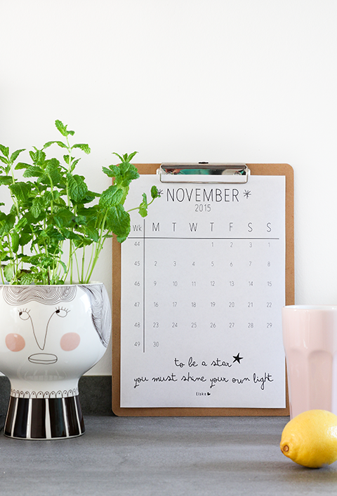 printable calendar november 2015