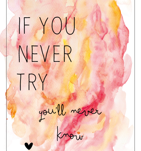 poster If you never try